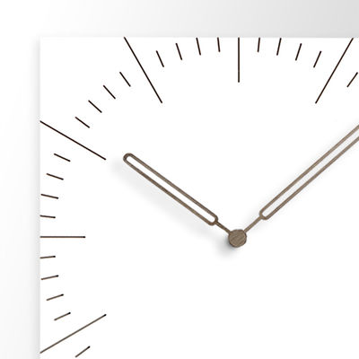 Relojes de pared decorativos cuadrados para el salón Breve MDF mudo Madera Reloj de pared colgante grande con aguja