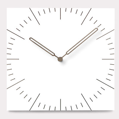 Relojes de pared decorativos cuadrados para el salón Breve MDF mudo Madera Reloj de pared colgante grande con aguja