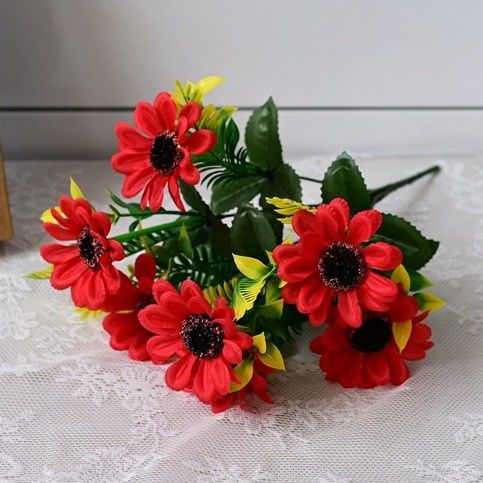 Flores artificiales duraderas, duraderas y hermosas, flores de plástico con colores diferentes