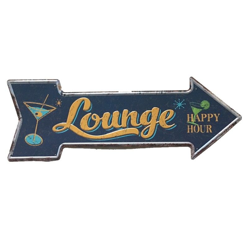 En forma de flecha Pastel de época Etiquetas de lata metálica, cartel de placa para la pared del club de bar OEM