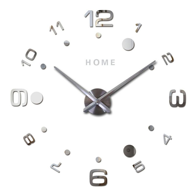 Decoración Relojes de pared modernos únicos 3D Acrílico Sala de estar Reloj de arte de pared