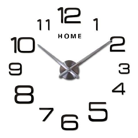 Relojes de pared de estilo vintage de gran tamaño de estilo digital árabe Relojes de pared decorativos de espejo acrílico para el salón