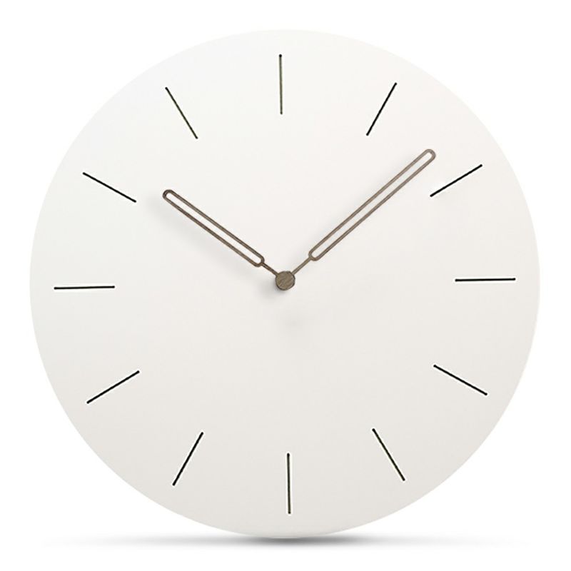 Reloj de pared de madera de 12 pulgadas silencioso para el salón