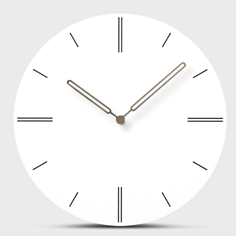 Reloj de pared de 12 pulgadas creativo moderno silencioso reloj de pared decorativo blanco para el salón
