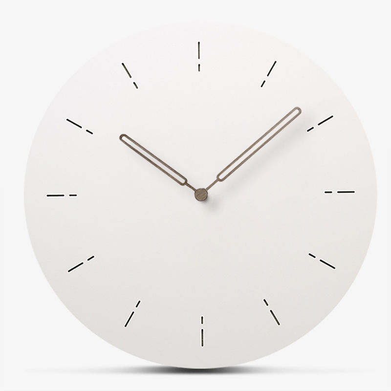 Reloj de pared colgante europeo de MDF sin tictac Reloj de pared de oficina de habitación simple y concisa Decoración del hogar Reloj de pared de casa