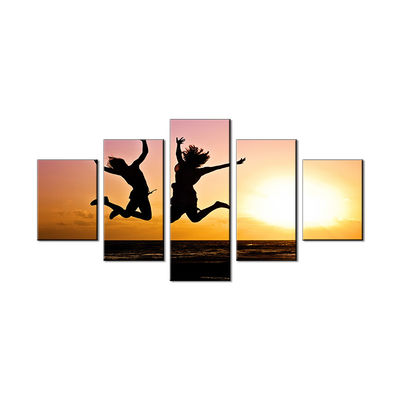 Jumping Girl In The Sun estampados de lona decoración de pared de la sala de estar decoración de oficina