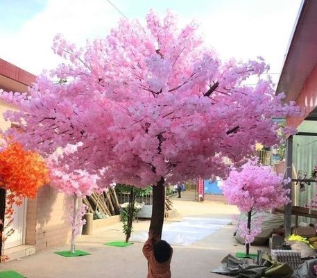 Popular flor artificial para decoración de eventos flores de cerezo en color rosa mejor venta
