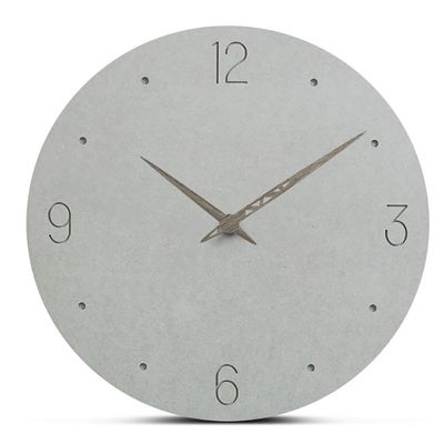 Diseño simple y natural Mdf Reloj de pared silencioso Reloj de pared de decoración de gran tamaño