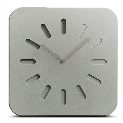 Reloj de pared de madera negro gris cuadrado para sala de estar u oficina